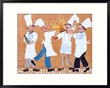 Chefs with Burning Pan Framed Framed Art Poster Print by Lizbeth Holstein, 30x26  from Allposters.co.uk