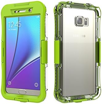 Galaxy Note 5 Waterproof Case, Note 5 Case,Jamesay Shockproof Dust Proof Snow Proof IP-68 Underwater Full Body Heavy Duty Protective Cover For Samsung Galaxy Note 5(Green)