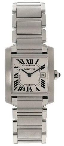 Cartier Midsize Tank Francaise Stainless Steel Watch #W51011Q3