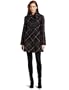 Larry Levine Women's Plaid Swing Coat