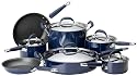KitchenAid Gourmet Essentials Hard Base 12 Piece Cookware Set, Navy