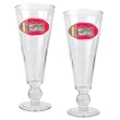 Philadelphia 76ers 2pc Pilsner Glass Set with Basketball on stem - Oval Logo NBA Basketball