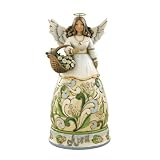 Jim Shore Heartwood Creek Monthly Angel Figurine, April, 6-1/4-Inch