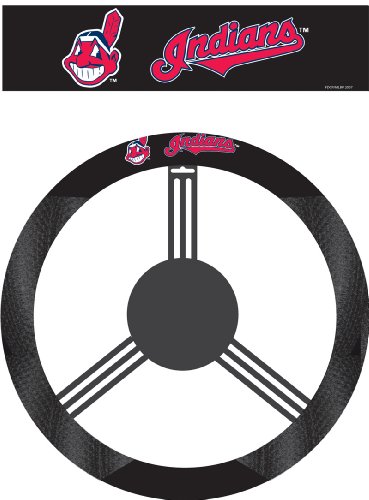 MLB Cleveland Indians Poly-Suede Steering Wheel Cover