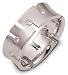 7mm modern white gold diamond wedding band ring (0.25cts diamonds 14K Gold)