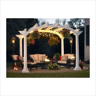 Cape Cod Fiberglass Arched Pergola White 41CR8 nbJwL Cape Cod Fiberglass Arched Pergola White