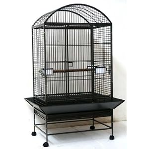 Brand New Parrot Bird Wrought Iron Cage Dome-Top 32x23x66-WI32ASR