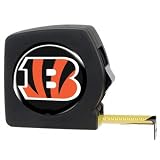 Cincinnati Bengals 25' Black Tape Measure (with Primary Logo)