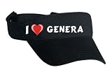 Embroidered Visor with I Love Genera
