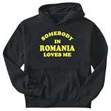 Sweatshirt Black  Somebody In Romania Loves Me  Country