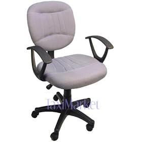 Gray Fabric Office Chair w Arms, Gas Lift and Great Student or Computer Chair by The Green Group