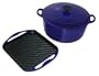 Le Creuset L4071-09 Blue 7.25 Quart French Oven Bonus Set