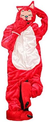 Cartoon Animal Onesie Unisex Pajamas Anime Costume Set for Adult (XL, ahri fox)