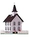N B/U Church, Lighted w/Figures