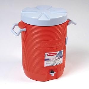 Rubbermaid RHP 1610 10 gallon Capacity, 12.5\” Diameter x 15.85\” Width x 20.5\” Height x 19.19\” Depth, Orange Color, Water Cooler