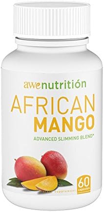 100% Pure African Mango Supplement 1200mg - 60 Vegetarian Capsules - Quick Weight Loss Formula - Potent Fat Burner. Reduces Cholesterol and Controls Blood Sugar Levels. Supplement for Women & Men