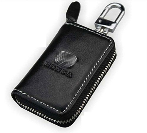 Aulyn Black Leather Car Key Case Key Cover for Honda