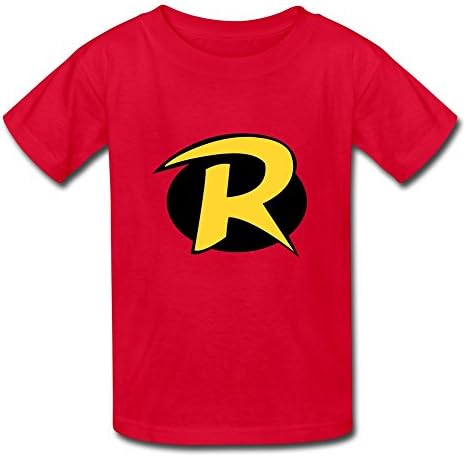 Youth Teen Titans Go Robin Logo Kids Boys And Girls T-Shirt - M Red