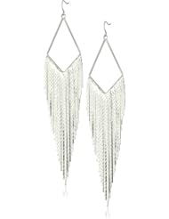 Jules Smith "Coachella" Silver Fringe Earrings