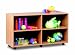 Open Shelf Unit with Central Divider Wooden Storage Unit