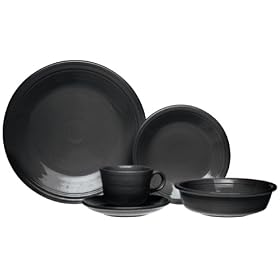 Fiesta Black 855 20-Piece Dinnerware Set, Service for 4 by Fiestaware