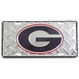 Georgia Bulldogs Diamond Metal License Plate