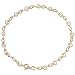 18kt Gold Over Sterling Silver Fantasy S Swirl Chain Link Anklet 9in