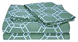 Elite Home Rutherford Links 300-Thread-Count Cotton Sateen 4-Piece Queen Sh ....