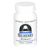 Source Naturals Bilberry Extract, 100mg, Tablets, 120 tablets