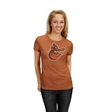 MLB Baltimore Orioles 1965-66 Cooperstown Women's Short Sleeve Crew Neck Jersey Tee (Pigment Yam, Medium)