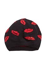 Alice Hannah Gorro Lana Lips Jacquard (Negro)