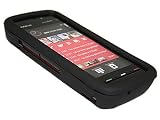 iTALKonline BLACK SnapGuard Armour HYBRID Protection Clip On Case/Cover/Skin For Nokia 5800 xPress Music