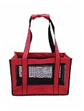GSI Quality Comfort Soft-Sided Pet Carrier - Handheld And Car Booster Seat Functions - Nylon Oxford + PVS Material - Large