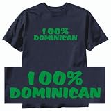 T-Shirt Navy Blue  100% Dominican  Dominica Country