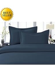 Home: Celine Linen? Best, Softest, Coziest Duvet Cover Ever! 1500 Thread Count Egyptian Quality Luxury Super Soft WRINKLE FREE 2-Piece Duvet Cover Set , Twin/Twin XL, Navy Blue - Celine Linen