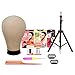 Studio Limited Tripod Mannequin Head Wig Stand with Canvas Block Head DIY Wig Making Set (22