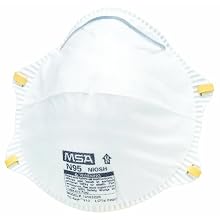 MSA Safety Works 10102485 Respirator N-95 Harmful Dust Disposable with Odor Filter, 1-Pack