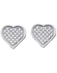 0.15CTW DIAMOND HEART EARRINGS