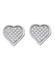 0.15CTW DIAMOND HEART EARRINGS