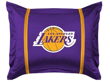 Los Angeles Lakers SIDELINES Jersey Material Pillow Sham