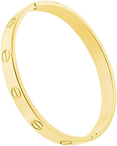 Perfected Yellow Gold Love Bangle Bracelet Celebrity High Fashion Luxury Designer for Women