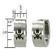 7mm Stainless Steel Skull Huggie Hoop Earrings