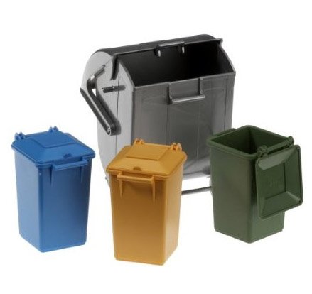 Bruder Trash Bin Set (3 Small - 1 Big) images