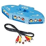 Buy GTMax Audio Video RCA Composite AV Video Game Selector Switch for XBox, XBOX 360,...