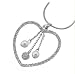 Oliver Weber 8857 Rhodium Plated Metal Swarovski Montana Crystal Ladies Pendant & Chain