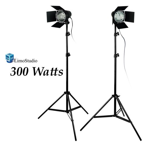 LimoStudio 2 Photography Photo Studio Lighting kit, Photo Video Light Barndoor Light with Dimmer Switch, LMS682