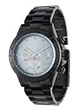 ADEE KAYE MENS BLACK IONIC RACEWAY CHRONO - GREY DIAL
