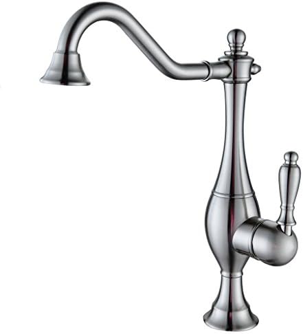 Vintage Style Nickel Brushed Bathroom Sink Faucet Basin Mixer Tap