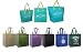 3 Insulated Aqua Color Tote Bags + Reusable Grocery Tote Bag 6 Pack Combo