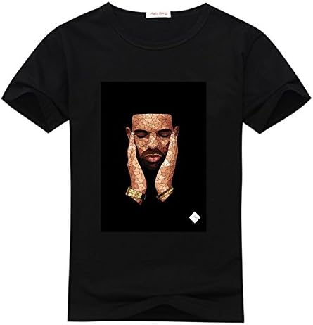 diybliss Custom Men's T-Shirt, Cheap Drake Men's 100% Cotton Short Sleeve Tshirt